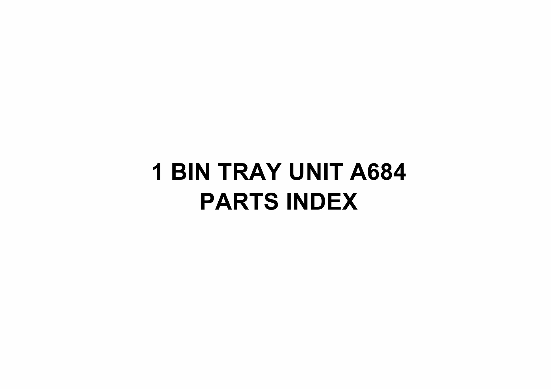 RICOH Options A684 1-BIN-TRAY-UNIT Parts Catalog PDF download-5